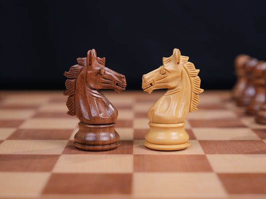 Chess pieces on a board, showcasing elegant craftsmanship and character in design, where craft meets character.