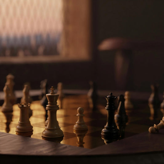 A close-up of a chessboard with pieces in play, illustrating the Important Endgame strategy in chess.