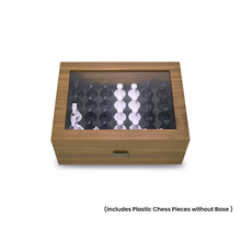 Walnut Chess Piece Storage Box with Charging Pad for Chessnut Move