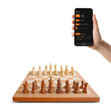 Chessnut Air Plus whole wooden portable electronic chessboard - premium solid wood travel eboard with piece recognition