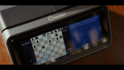 Chessnut Companion displaying post-game summary with move accuracy and analysis