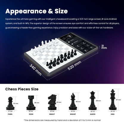Chessnut EVO AI Chessboard full piece recognition technology - every piece position detected automatically on the board