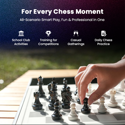 Chessnut EVO full piece recognition technology - every piece position detected automatically on the board