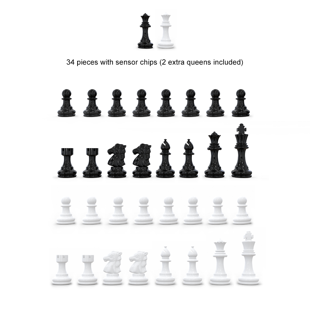 Chessnut EVO replacement wooden chess pieces set - compatible with EVO smart chessboard
