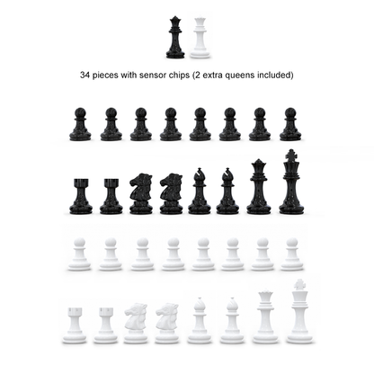 Chessnut EVO replacement wooden chess pieces set - compatible with EVO smart chessboard