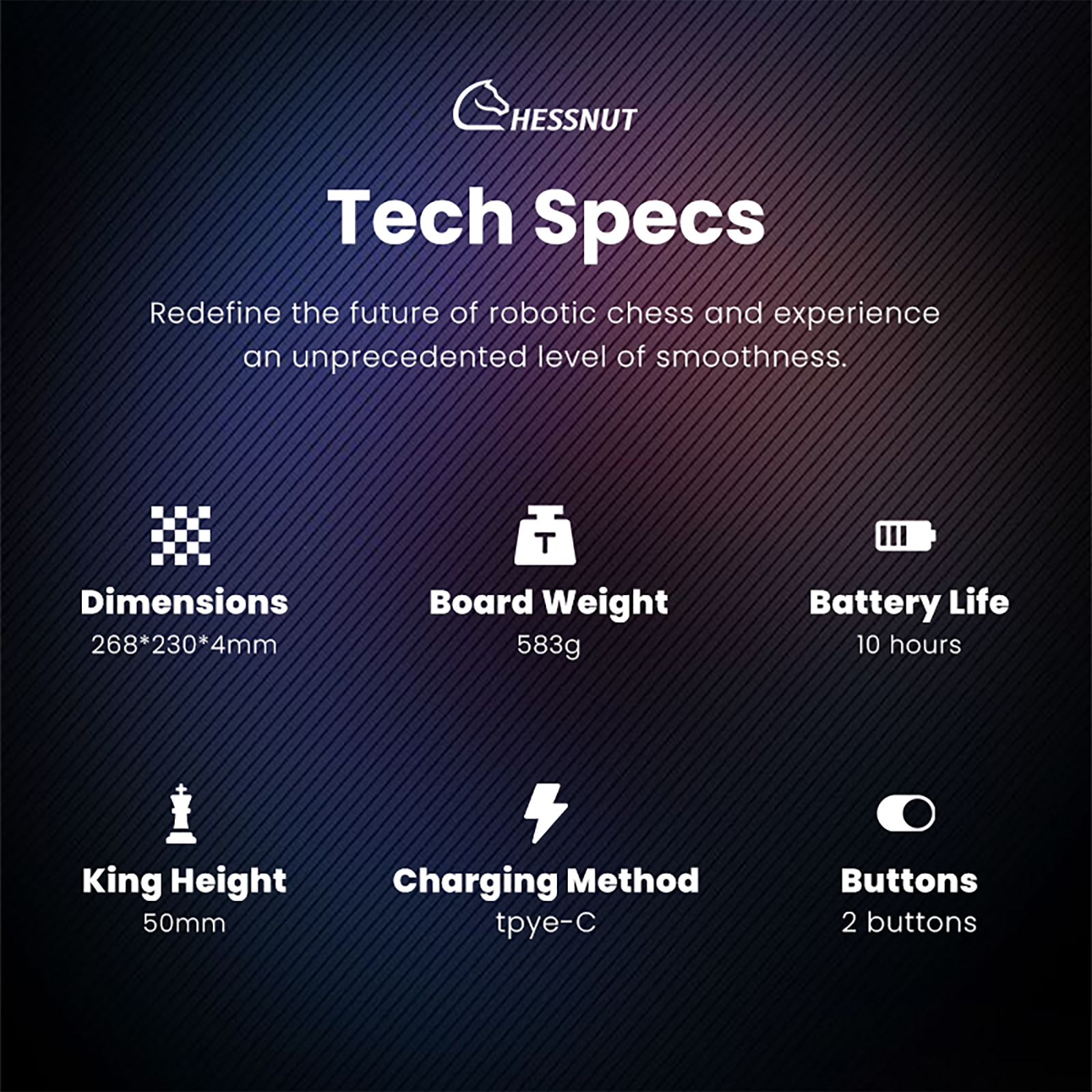 Chessnut Go travel chess set accessories: USB-C cable, carrying pouch, and quick start guide