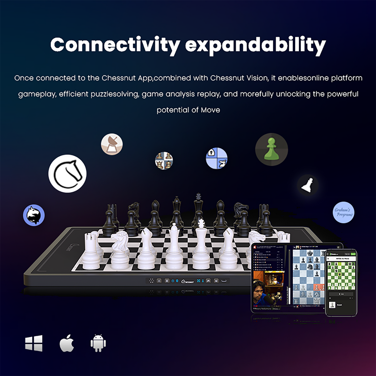 Robotic Chessboard | Chessnut Move Wooden Pieces