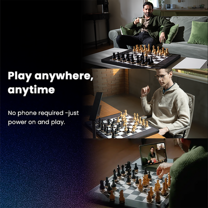 Chessnut Move robotic chessboard playing online on Chess.com with full piece recognition technology