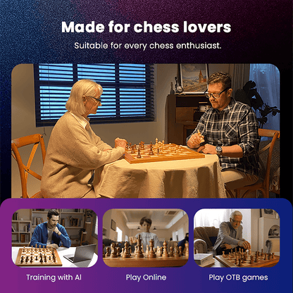 Chessnut Pro smart chessboard with built-in LED indicators for move hints and analysis