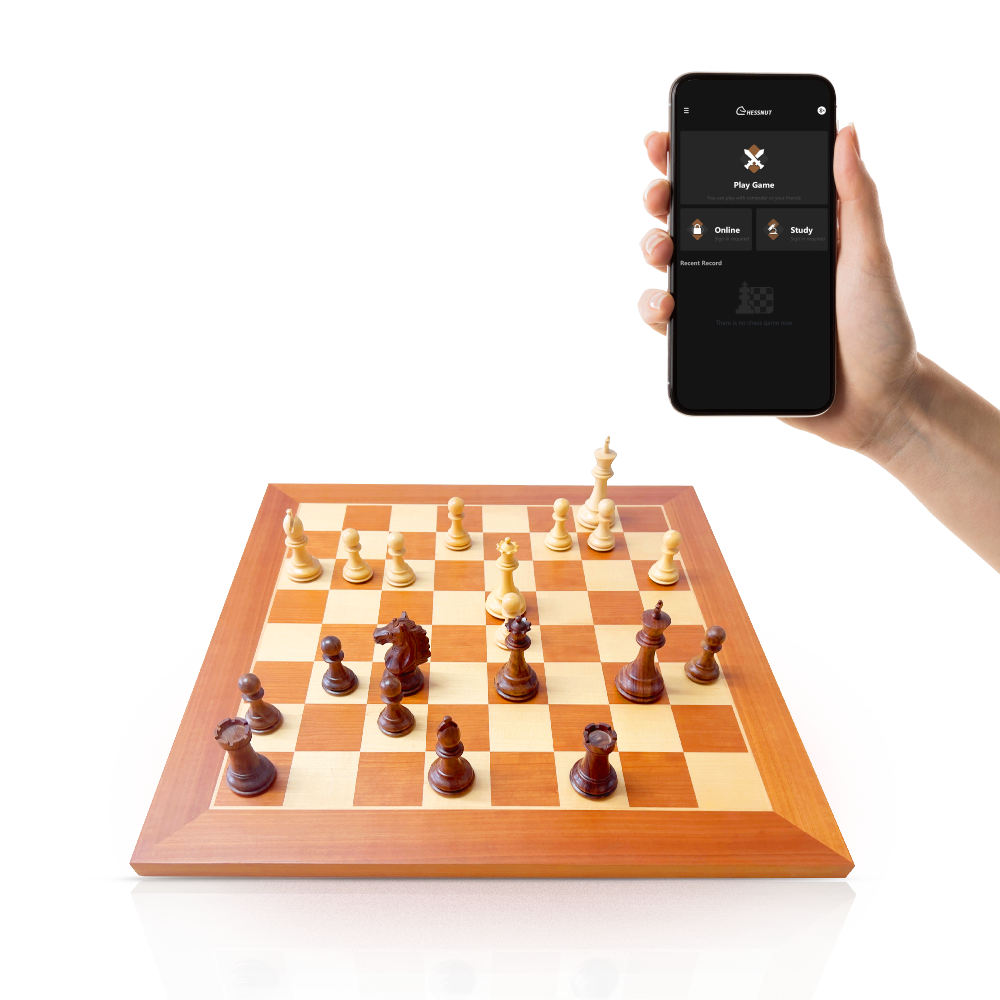 Chessnut Pro Electronic Chess Set – Full Size Premium Wooden Board