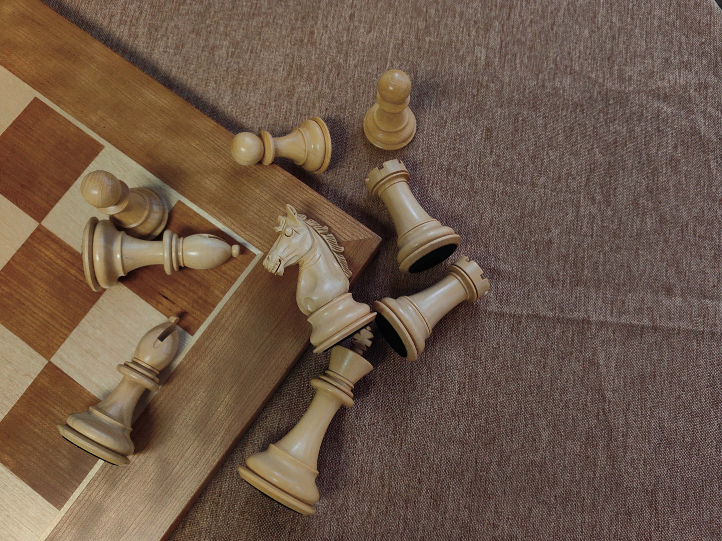 Chessnut Pro premium pieces knight detail - hand-carved wooden horse wooden chess pieces