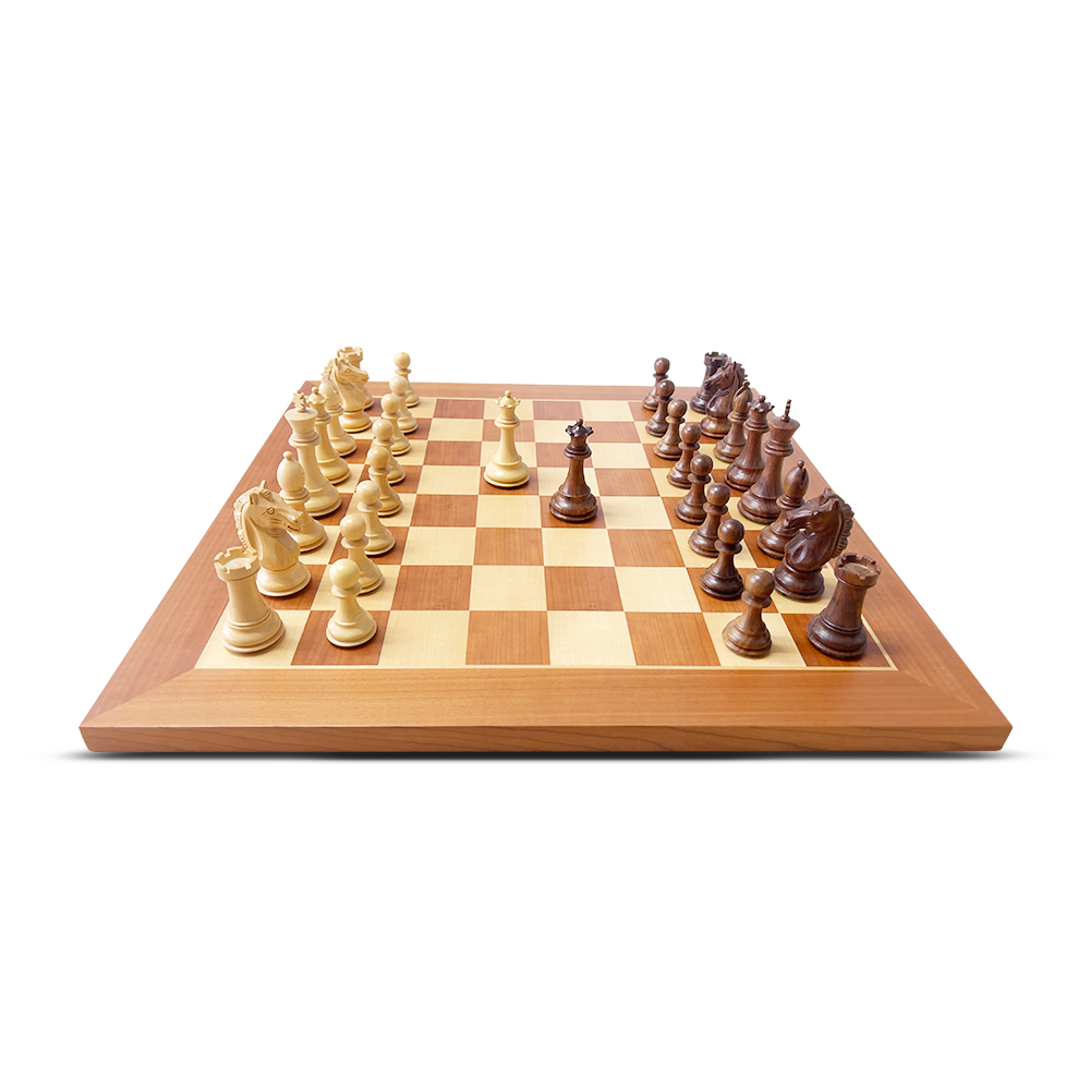 Chessnut Pro premium wooden chess pieces complete 32-piece set top view
