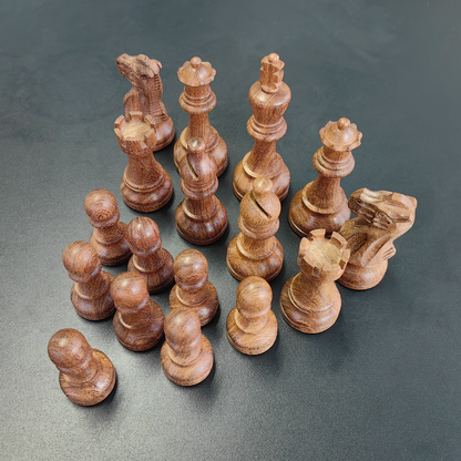 Chessnut Pro regular wooden chess pieces complete set - 32 pieces with felt base