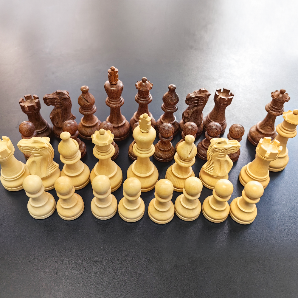 Chessnut Pro regular wooden chess pieces set - standard Staunton design with built-in recognition chips
