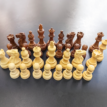 Chessnut Pro regular wooden chess pieces set - standard Staunton design with built-in recognition chips