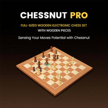 Chessnut Pro tournament size smart wooden electronic chess set top view - 21 inch standard competition board with invisible sensors