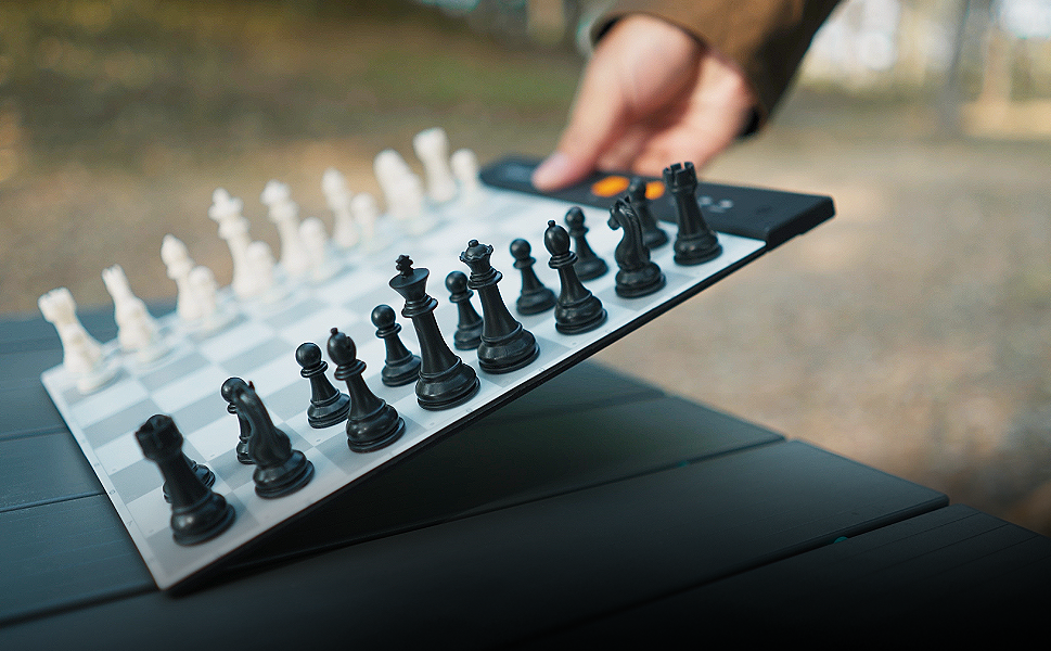 Chessnut Go portable smart chessboard product demo - play chess anywhere with AI and online opponents