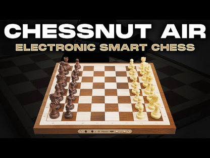 Chessnut Air travel size electronic chess set with wooden pieces